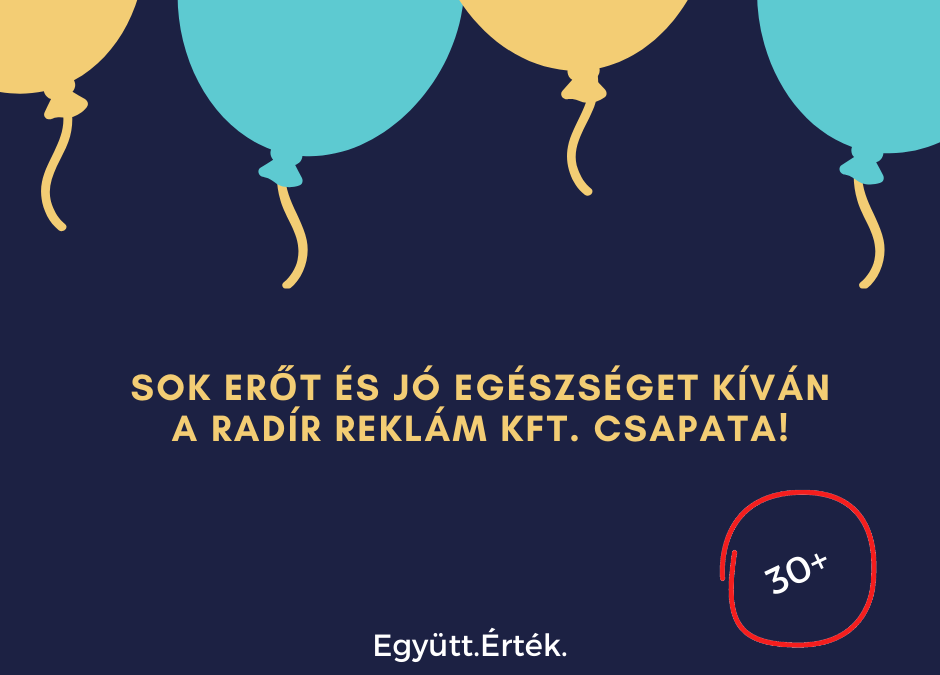 Radír 30 partneri köszöntő