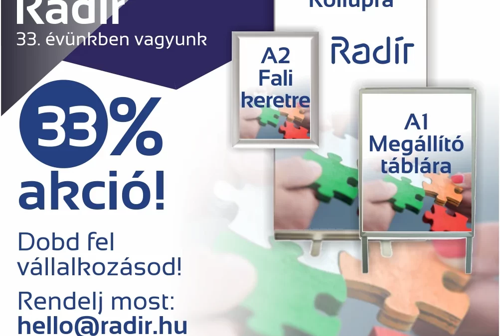 Alu Falikeret/Megállító tábla/Rollup 33%-os akció!